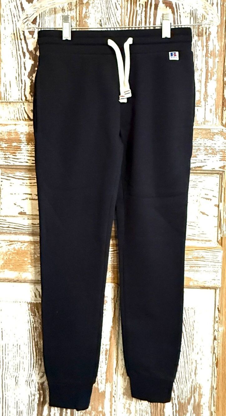 Boys Russell Athletic Fleece Jogger Sweatpants - Black - Medium (10-12)